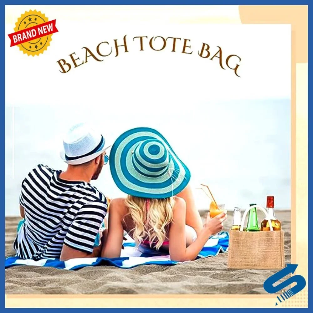 Mini Jute Tote Bags Waterproof Reusable Canvas Wedding DIY Gift Beach